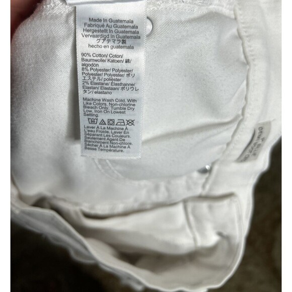 J. Crew Billie Denim Boot Crop Jeans Size 29 Petite White Color Raw Hem - Picture 8 of 8